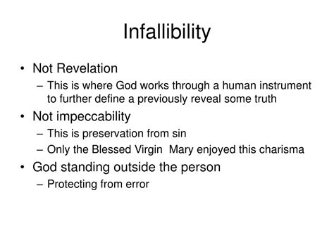 infallibility definition.